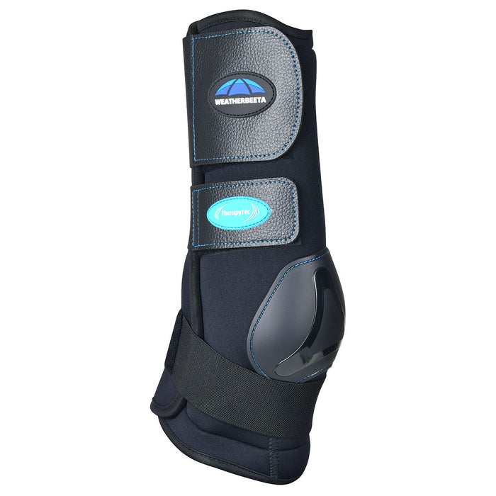 WeatherBeeta Therapy - Tec II Ultra Cool Ice Boots for Horses – Hypo - Freeze Gel, Fetlock Protection, Adjustable - KOAD6 - Black - Large - 1 Boot - 3