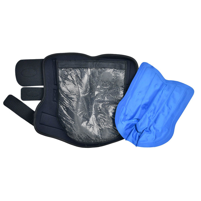 WeatherBeeta Therapy - Tec II Ultra Cool Ice Boots for Horses – Hypo - Freeze Gel, Fetlock Protection, Adjustable - KOAD6 - Black - Large - 1 Boot - 5