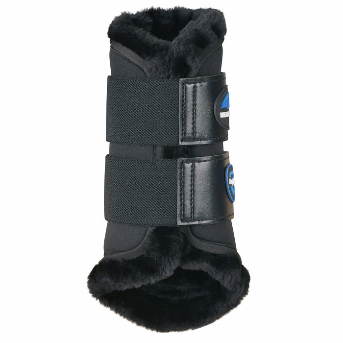 WeatherBeeta Tough - Tec Comfy Fleece Brushing Boots for Horses - KOAAX - Black/Black - Small - 2 ct - 2