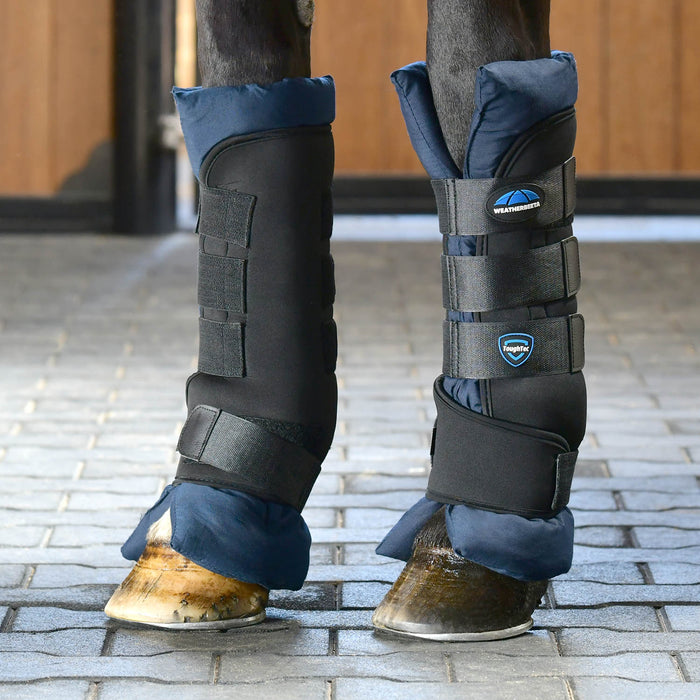 WeatherBeeta Tough - Tec Equine Stable Boot Wraps - KOACL - Small - Black/Navy - 2 ct - 1