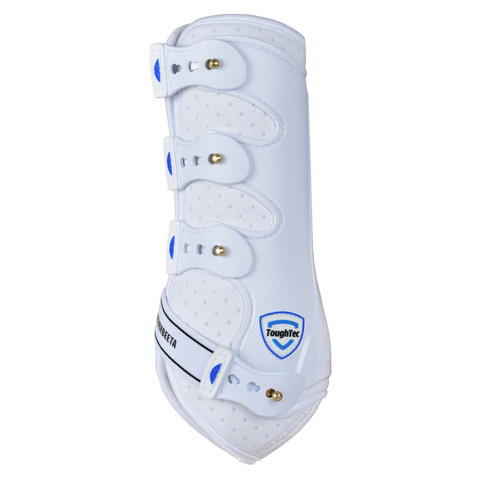 WeatherBeeta Tough - Tec Hard Shell Dressage Boots for Horses - KOACJ - White - Medium - 2 ct - 8