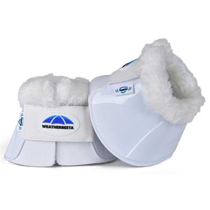 WeatherBeeta Tough - Tec Impact Fleece Trim Bell Boots for Horses - KOAEX - White/White - Medium - 2 ct - 5