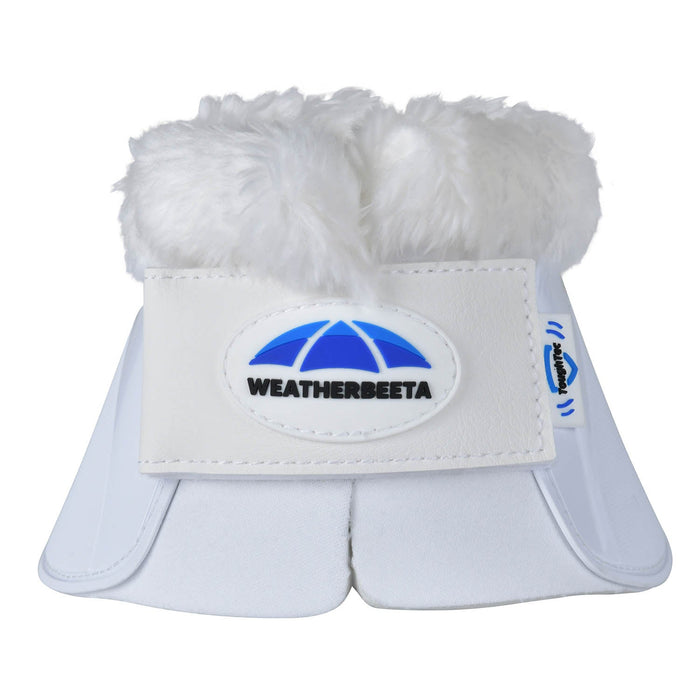 WeatherBeeta Tough - Tec Impact Fleece Trim Bell Boots for Horses - KOAEX - White/White - Medium - 2 ct - 6