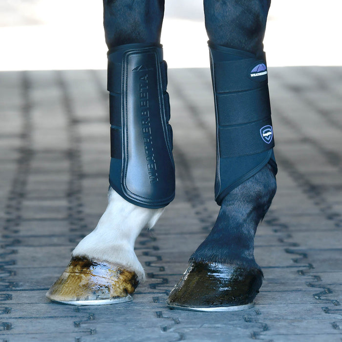 WeatherBeeta Tough - Tec Prime Brushing Boots for Horses, 2 ct - KOAA2 - Black/Black - Small - 2 ct - 4