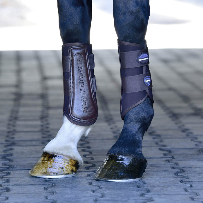 WeatherBeeta Tough - Tec Prime Brushing Boots for Horses, 2 ct - KOAA5 - Brown/Brown - Small - 2 ct - 7