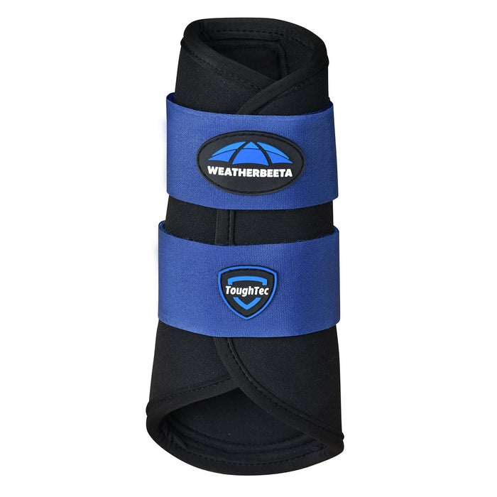 WeatherBeeta Tough - Tec Prime Brushing Boots for Horses, 2 ct - KOAAE - Black/Cobalt - Small - 2 ct - 15