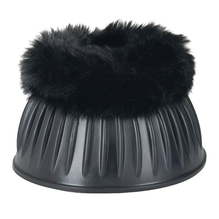 WeatherBeeta Tough - Tec Prime Fleece Trim Rubber Bell Boots for Horses - KOADZ - Black/Black - Small - 2 ct - 9