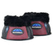 WeatherBeeta Tough - Tec Prime Fleece Trim Rubber Bell Boots for Horses - KOAE6 - Black/Burgundy - Small - 2 ct - 16