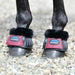 WeatherBeeta Tough - Tec Prime Fleece Trim Rubber Bell Boots for Horses - KOAE6 - Black/Burgundy - Small - 2 ct - 20