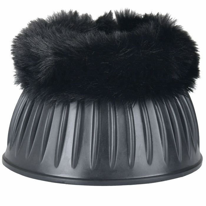 WeatherBeeta Tough - Tec Prime Fleece Trim Rubber Bell Boots for Horses - KOAE9 - Black/Navy - Small - 2 ct - 23