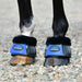 WeatherBeeta Tough - Tec Prime Fleece Trim Rubber Bell Boots for Horses - KOAEC - Black/Cobalt - Small - 2 ct - 29