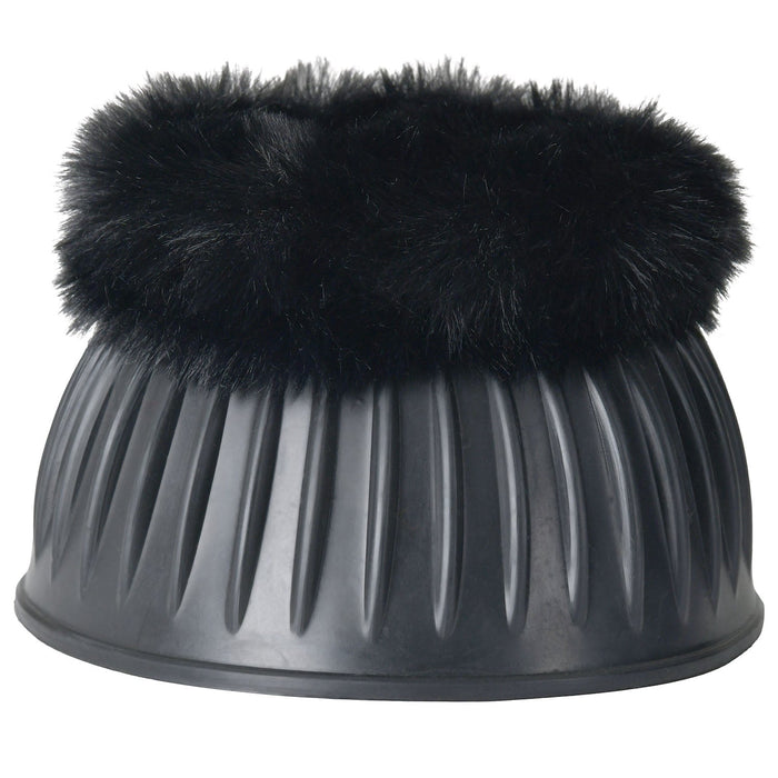 WeatherBeeta Tough - Tec Prime Fleece Trim Rubber Bell Boots for Horses - KOAEF - Black/Forest Green - Small - 2 ct - 33