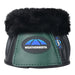 WeatherBeeta Tough - Tec Prime Fleece Trim Rubber Bell Boots for Horses - KOAEF - Black/Forest Green - Small - 2 ct - 32