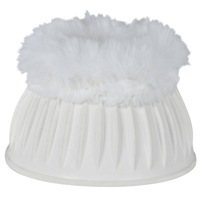 WeatherBeeta Tough - Tec Prime Fleece Trim Rubber Bell Boots for Horses - KOAEJ - White/White - Small - 2 ct - 38