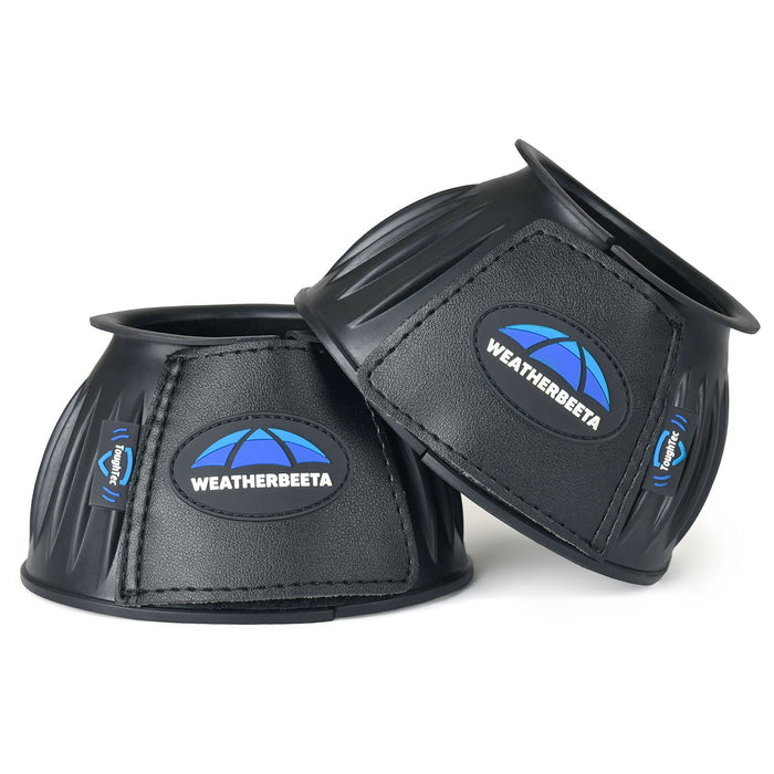 WeatherBeeta Tough - Tec Prime Rubber Bell Boots for Horses - KOAD8 - Black/Black - Small - 2 ct - 1