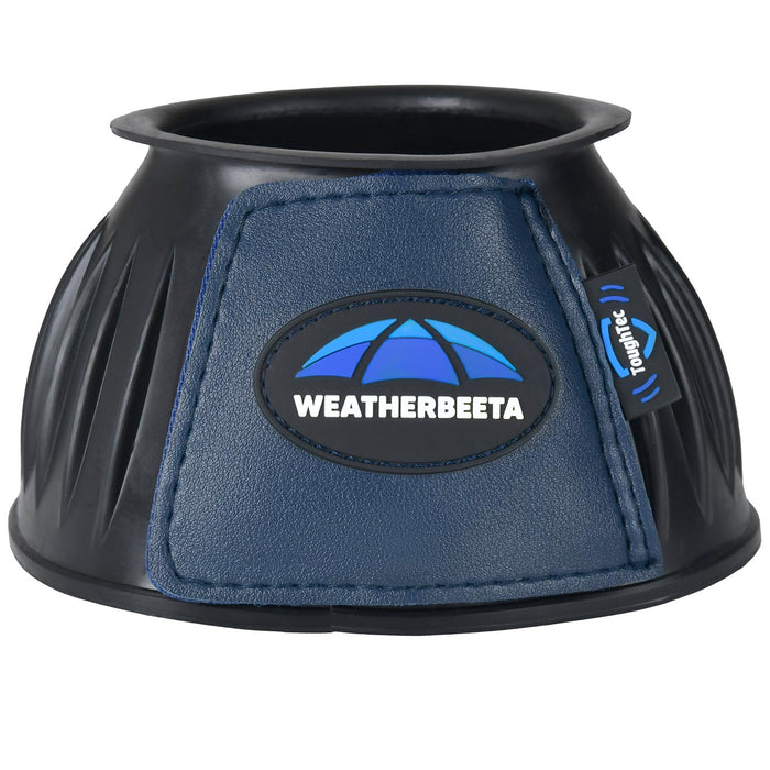 WeatherBeeta Tough - Tec Prime Rubber Bell Boots for Horses - KOADH - Black/Navy - Small - 2 ct - 18
