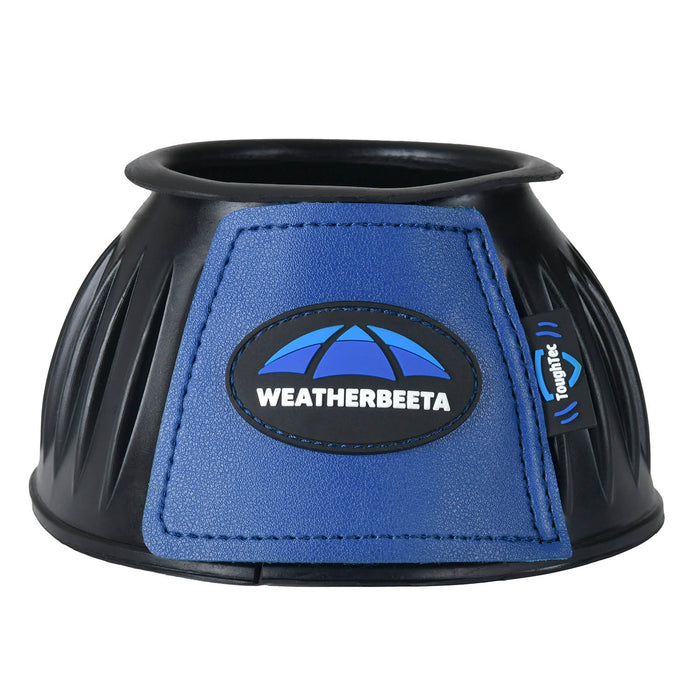 WeatherBeeta Tough - Tec Prime Rubber Bell Boots for Horses - KOADL - Black/Cobalt - Small - 2 ct - 23