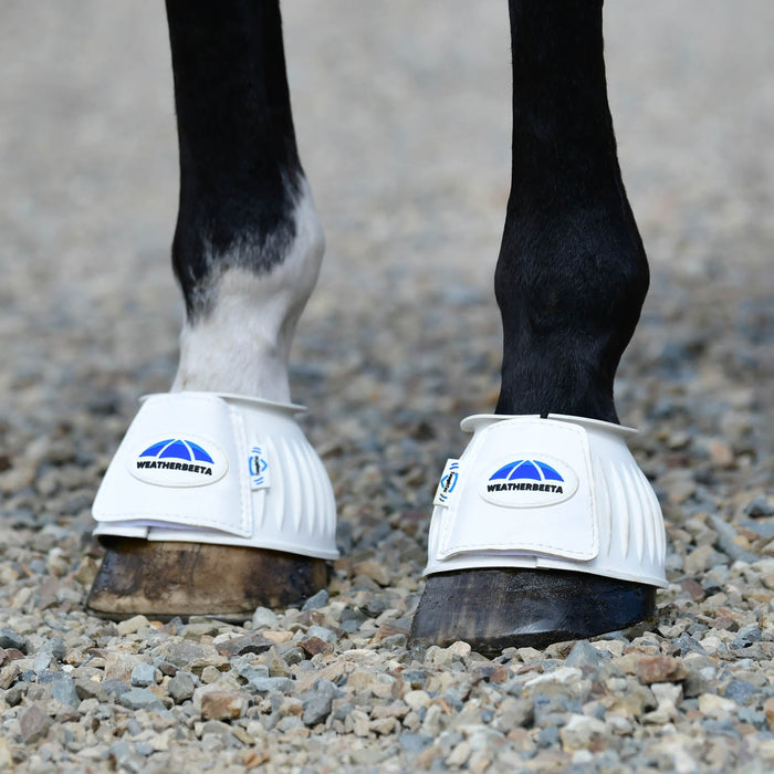 WeatherBeeta Tough - Tec Prime Rubber Bell Boots for Horses - KOADS - White/White - Small - 2 ct - 35