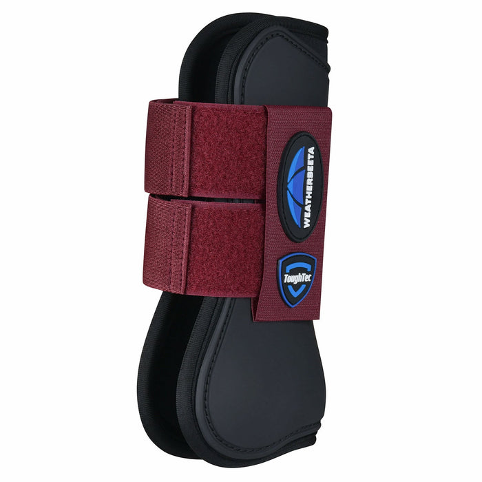 WeatherBeeta Tough - Tecc Prime Open Front Boots for Horses - KOAB9 - Black/Burgundy - Small - 2 ct - 6