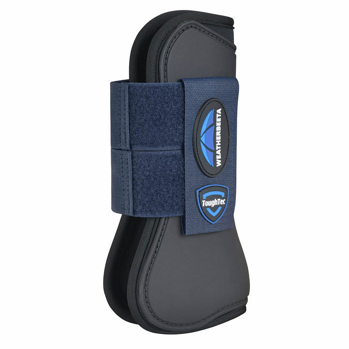 WeatherBeeta Tough - Tecc Prime Open Front Boots for Horses - KOABC - Black/Navy - Small - 2 ct - 10
