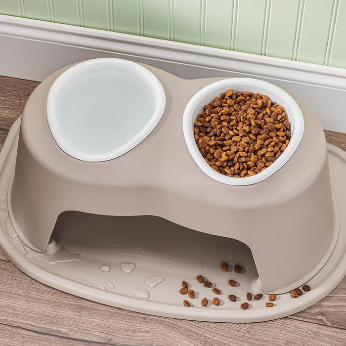 WeatherTech Double High Pet Feeding System, Plastic Bowl - WTD2D - Dark Grey - 8" High, 8 oz - 2