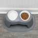 WeatherTech Double High Pet Feeding System, Plastic Bowl - WTD2D - Dark Grey - 8" High, 8 oz - 3
