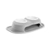 WeatherTech Double High Pet Feeding System, Plastic Bowl - WTD2H - Light Grey - 4" High, 16 oz - 11