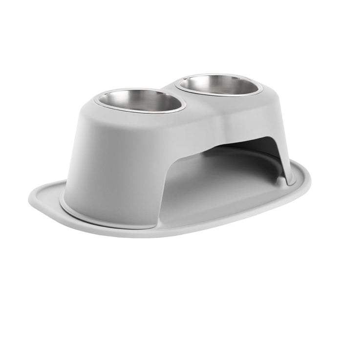 WeatherTech Double High Pet Feeding System, Stainless Steel - Jeffers - Animal & Pet Supplies > Pet Bowls, Feeders & Waterers