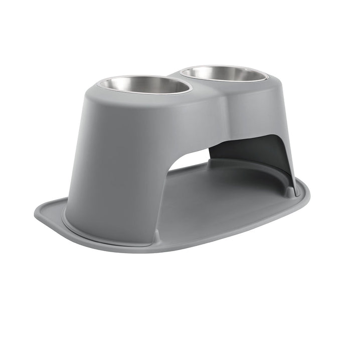 WeatherTech Double High Pet Feeding System, Stainless Steel - Jeffers - Animal & Pet Supplies > Pet Bowls, Feeders & Waterers