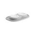 WeatherTech Double Low Pet Feeding System, Plastic Bowls - WTD33 - Light Grey - 8 oz - 8