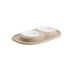 WeatherTech Double Low Pet Feeding System, Plastic Bowls - WTD34 - Tan - 8 oz - 9
