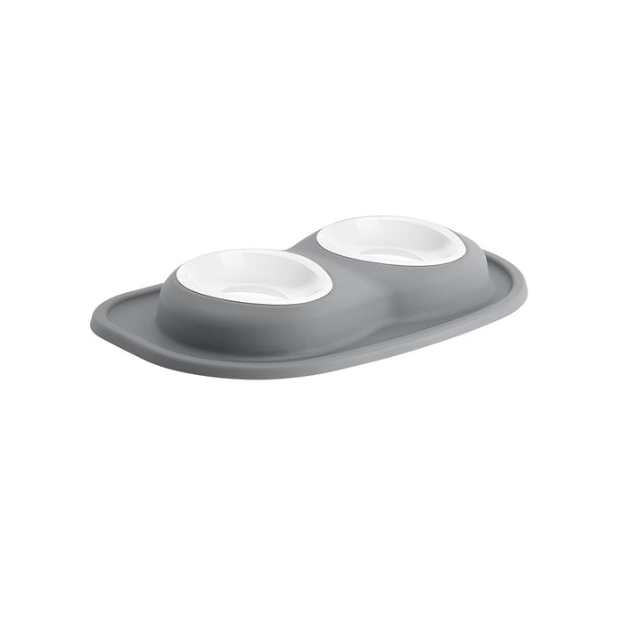 WeatherTech Double Low Pet Feeding System, Plastic Bowls - WTD35 - Dark Grey - 16 oz - 10