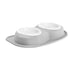WeatherTech Double Low Pet Feeding System, Plastic Bowls - WTD3F - Light Grey - 96 oz - 20