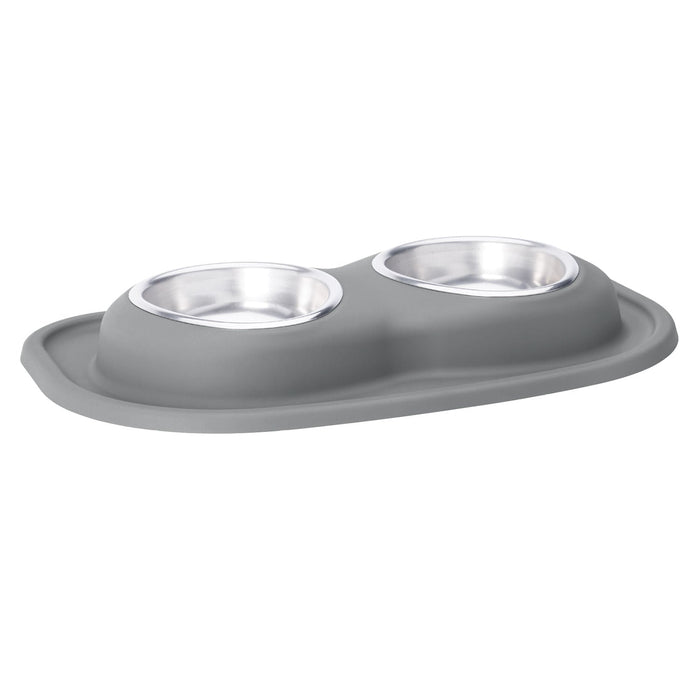 WeatherTech Double Low Pet Feeding System, Stainless Steel - Jeffers - Animal & Pet Supplies > Pet Bowls, Feeders & Waterers