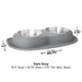 WeatherTech Double Low Pet Feeding System, Stainless Steel - Jeffers - Animal & Pet Supplies > Pet Bowls, Feeders & Waterers