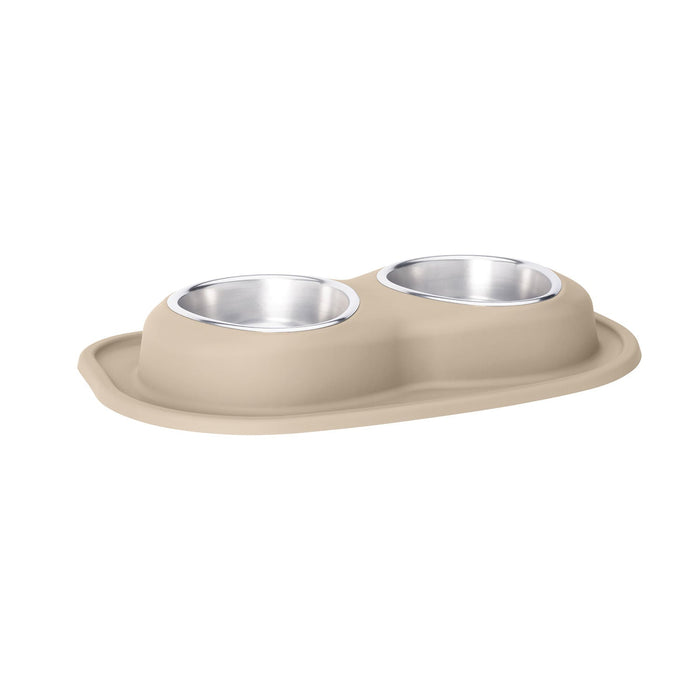 WeatherTech Double Low Pet Feeding System, Stainless Steel - Jeffers - Animal & Pet Supplies > Pet Bowls, Feeders & Waterers