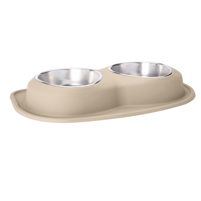 WeatherTech Double Low Pet Feeding System, Stainless Steel - Jeffers - Animal & Pet Supplies > Pet Bowls, Feeders & Waterers