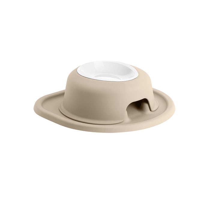 WeatherTech Single High Pet Feeding System, Plastic Bowl - WTD3L - Tan - 3" High, 32 oz - 10