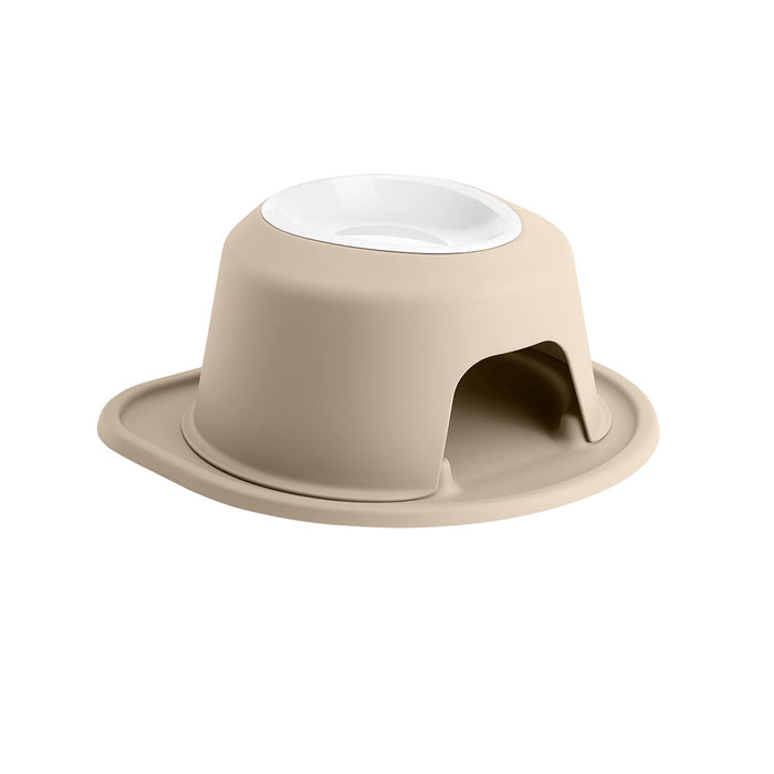 WeatherTech Single High Pet Feeding System, Plastic Bowl - WTD3S - Tan - 6" High, 32 oz - 16