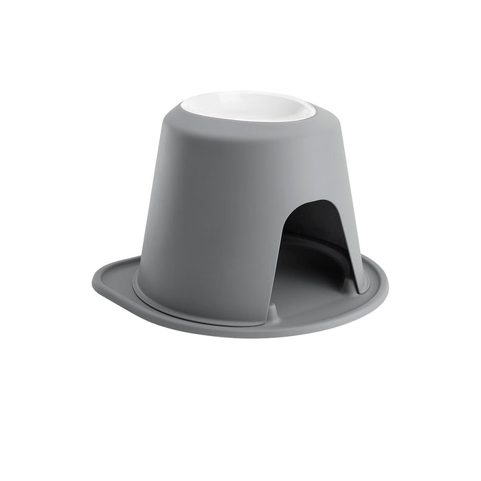 WeatherTech Single High Pet Feeding System, Plastic Bowl - WTD3W - Dark Grey - 10" High, 64 oz - 20