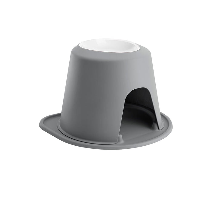 WeatherTech Single High Pet Feeding System, Plastic Bowl - WTD3Z - Dark Grey - 12" High, 64 oz - 23