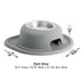 WeatherTech Single High Pet Feeding System, Stainless Steel - WTD4P - Dark Grey - 3" High, 8 oz - 19