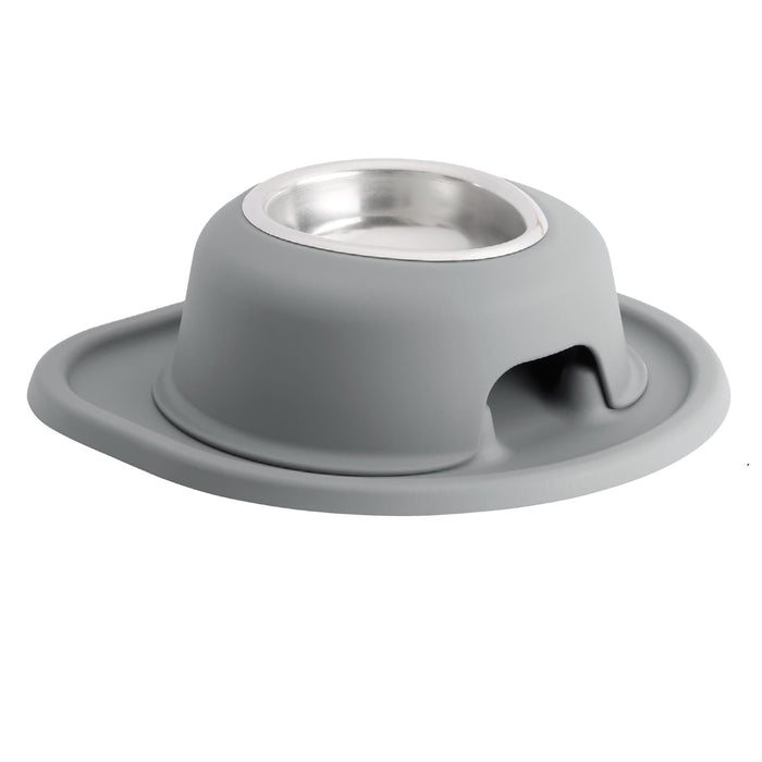 WeatherTech Single High Pet Feeding System, Stainless Steel - WTD4P - Dark Grey - 3" High, 8 oz - 18