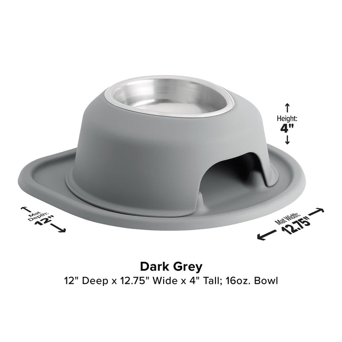 WeatherTech Single High Pet Feeding System, Stainless Steel - WTD4R - Tan - 3" High, 8 oz - 34