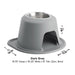WeatherTech Single High Pet Feeding System, Stainless Steel - WTD4Y - Dark Grey - 8" High, 32 oz - 23