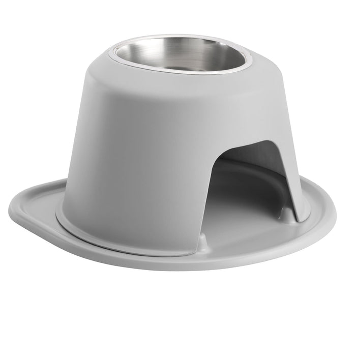 WeatherTech Single High Pet Feeding System, Stainless Steel - WTD4Z - Light Grey - 8" High, 32 oz - 25
