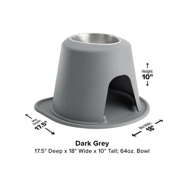 WeatherTech Single High Pet Feeding System, Stainless Steel - WTD51 - Tan - 8" High, 32 oz - 38