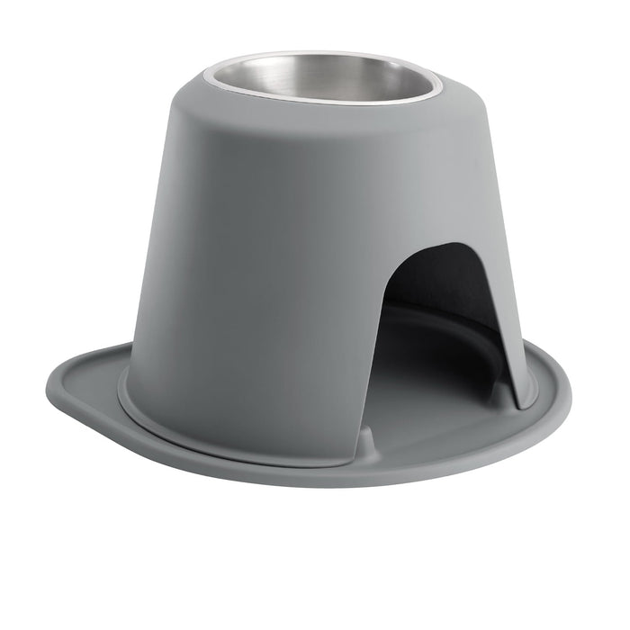 WeatherTech Single High Pet Feeding System, Stainless Steel - WTD52 - Dark Grey - 10" High, 64 oz - 39