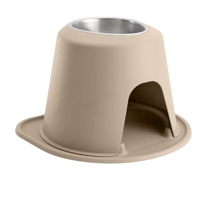 WeatherTech Single High Pet Feeding System, Stainless Steel - WTD57 - Tan - 12" High, 64 oz - 26