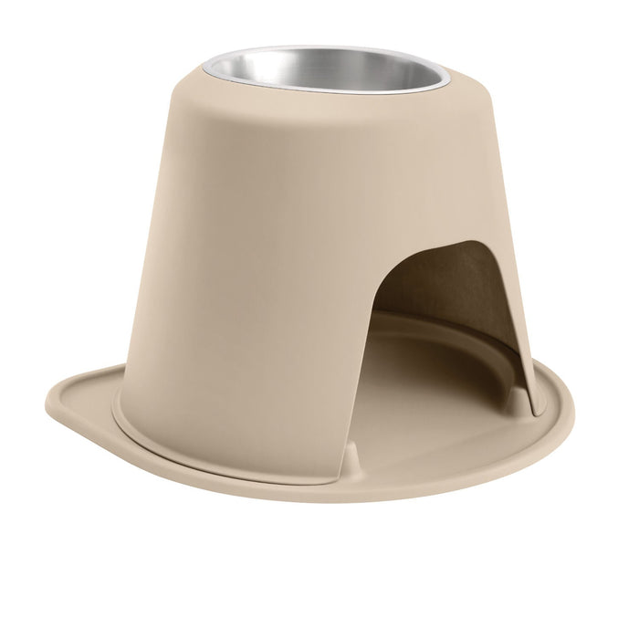 WeatherTech Single High Pet Feeding System, Stainless Steel - WTD5A - Tan - 14" High, 96 oz - 17